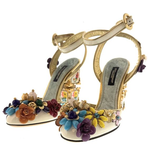 Dolce & Gabbana Multicolor Bold Embellished Mary Jane Vintage Heels-EU35 - Picture 3 of 5
